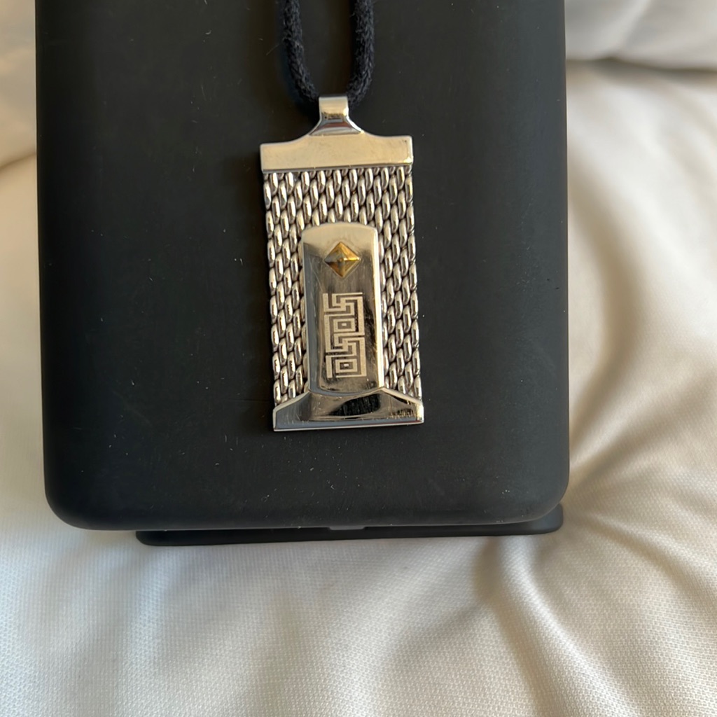 18k Stainless Steel Rope Pendant 75$
